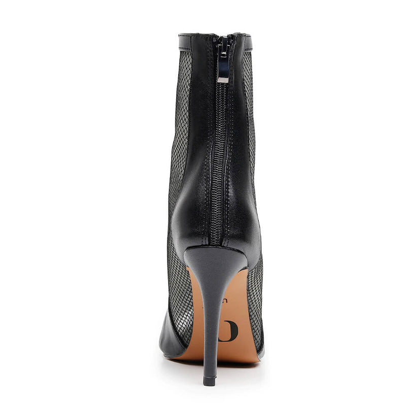 Cora - Black Vegan Leather - Suede Sole