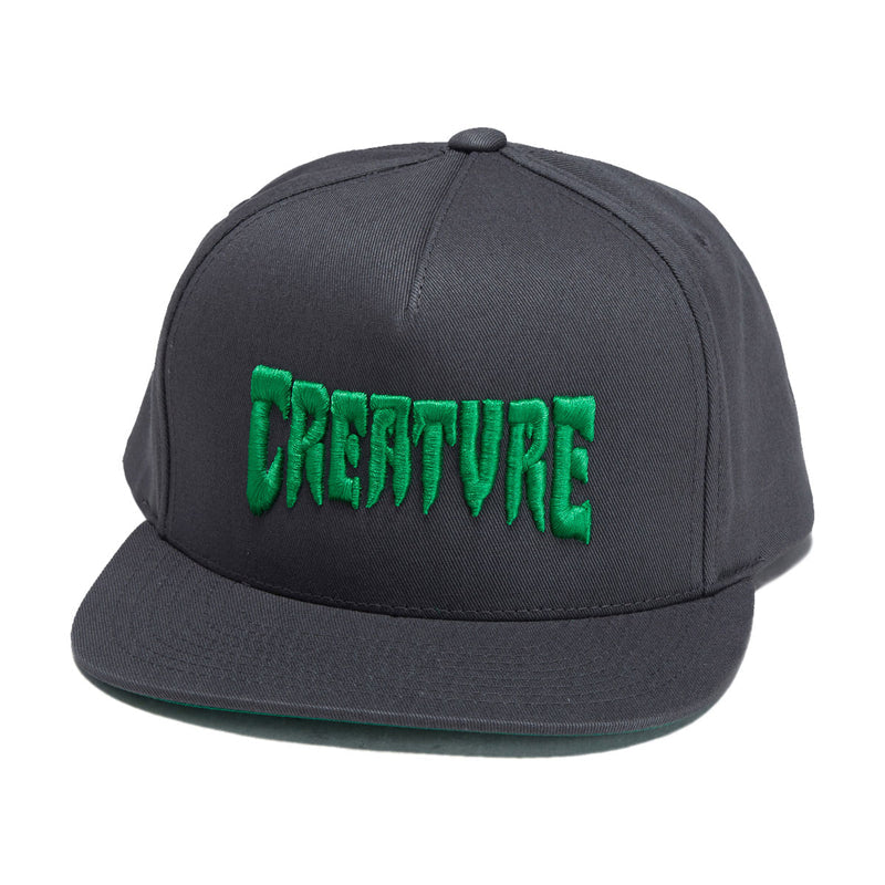 Creature Mono Logo Snapback Hat - Dark Grey