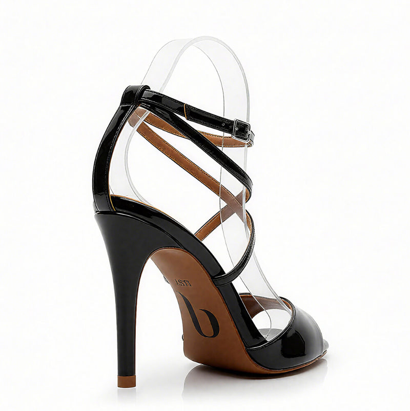 Daneah - Black Vegan Patent - Street Sole