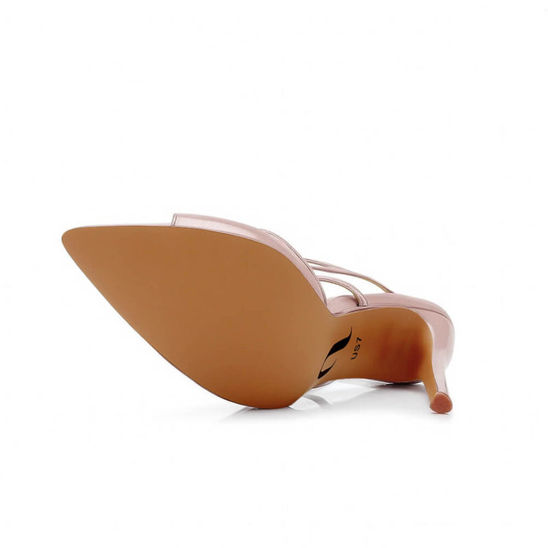 Daneah - Latte Vegan Patent - Street Sole