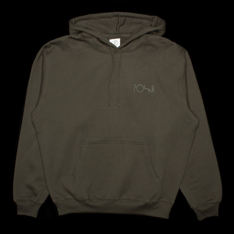 Polar | Dave Stroke Logo Hoodie Color : Dirty Black
