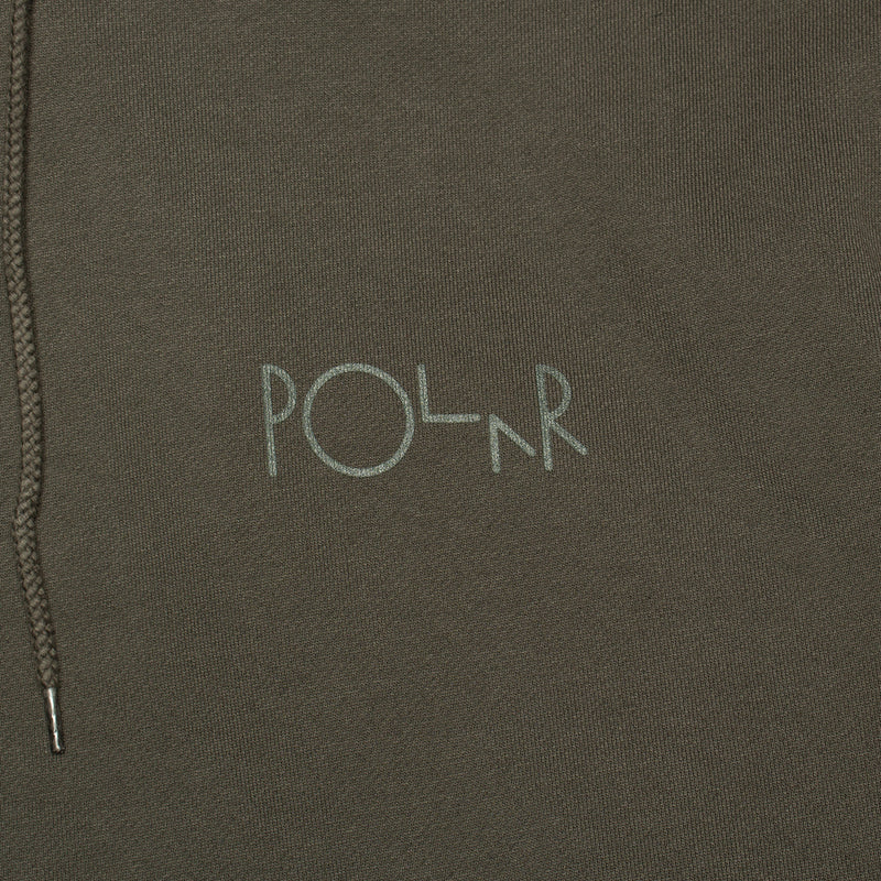 Polar | Dave Stroke Logo Hoodie Color : Dirty Black