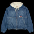 Stussy | Denim Sherpa Work Jacket Style # 115725 Color : Washed Blue