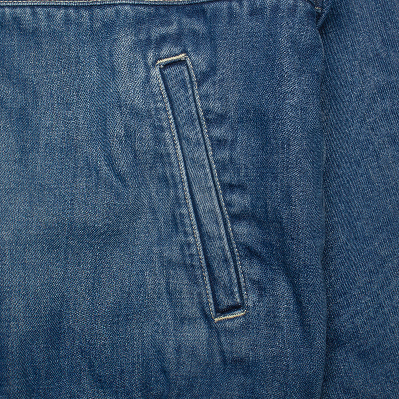 Stussy | Denim Sherpa Work Jacket Style # 115725 Color : Washed Blue