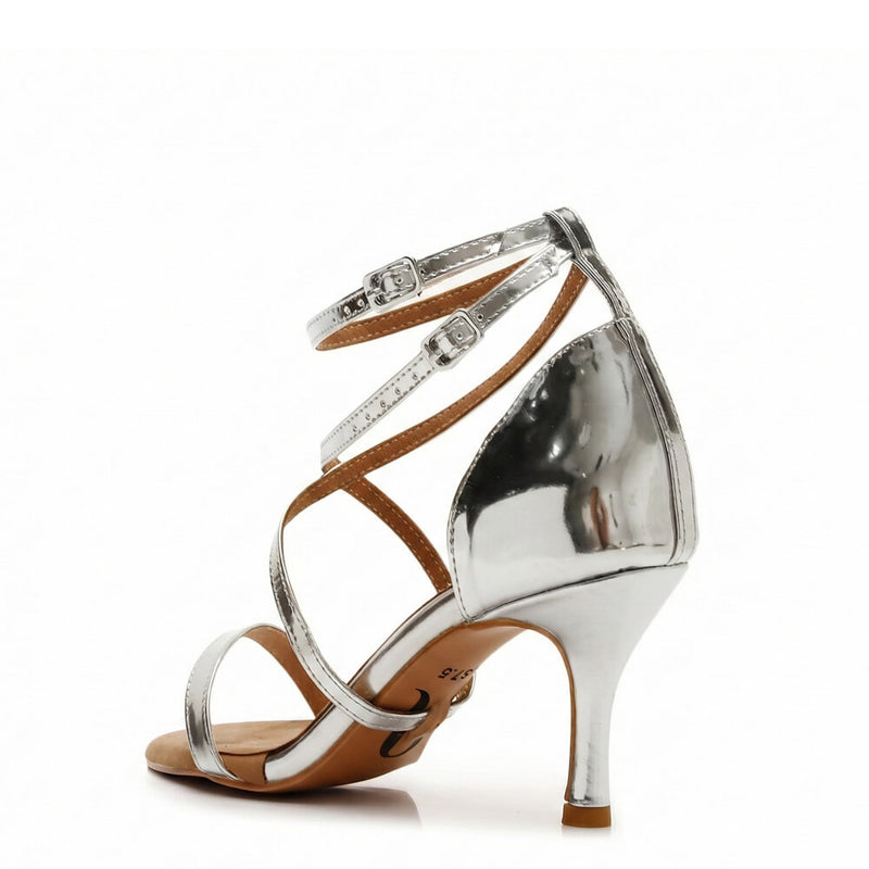 Desmira - Silver Vegan Leather - Street Sole