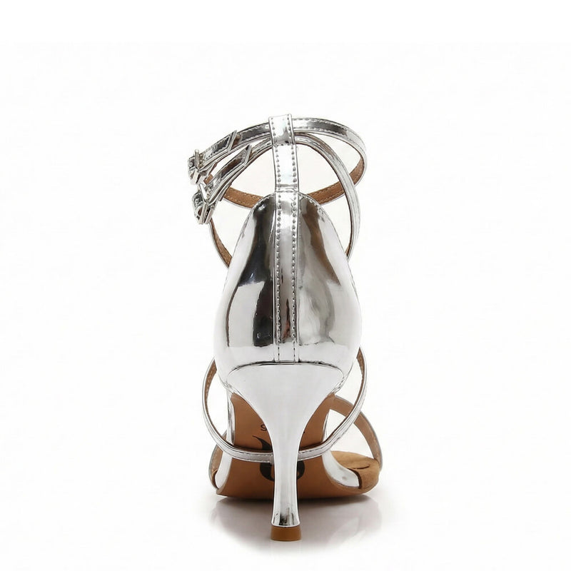 Desmira - Silver Vegan Leather - Suede Sole