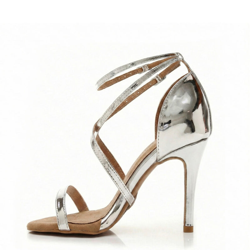 Desmira - Silver Vegan Leather - Suede Sole