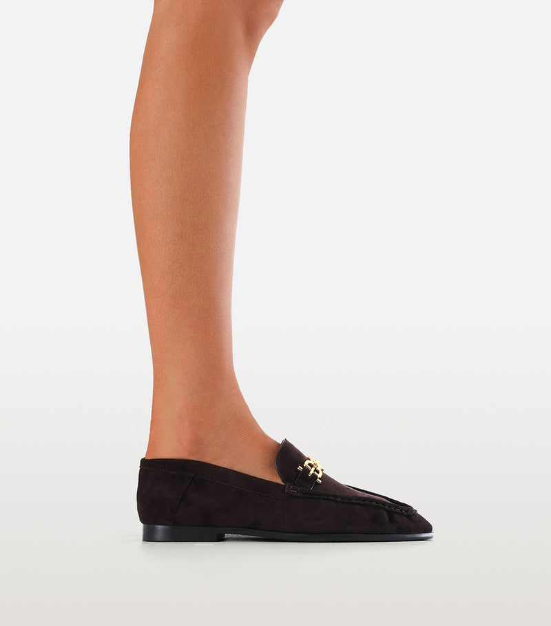 DEVORAH - DARK CHOCOLATE SUEDE-Flats-Billini-Billini