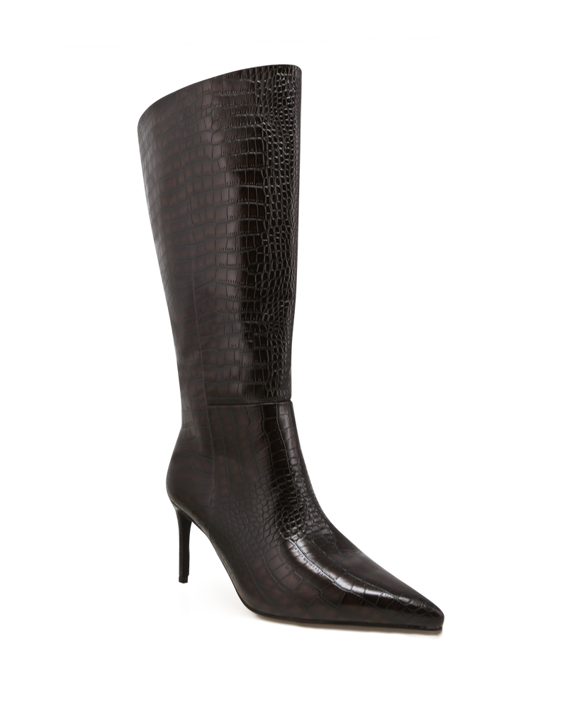 DILAN CURVE - DARK CACAO CROC-Boots-Billini-Billini