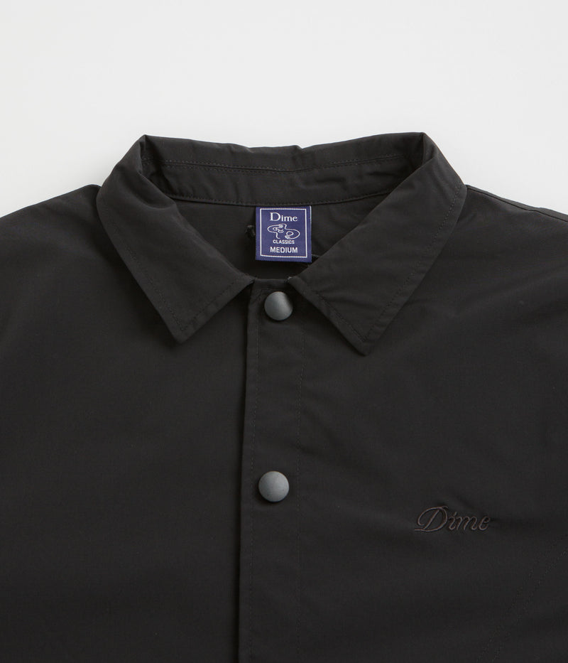 Dime Cursive Coach Jacket in Black
