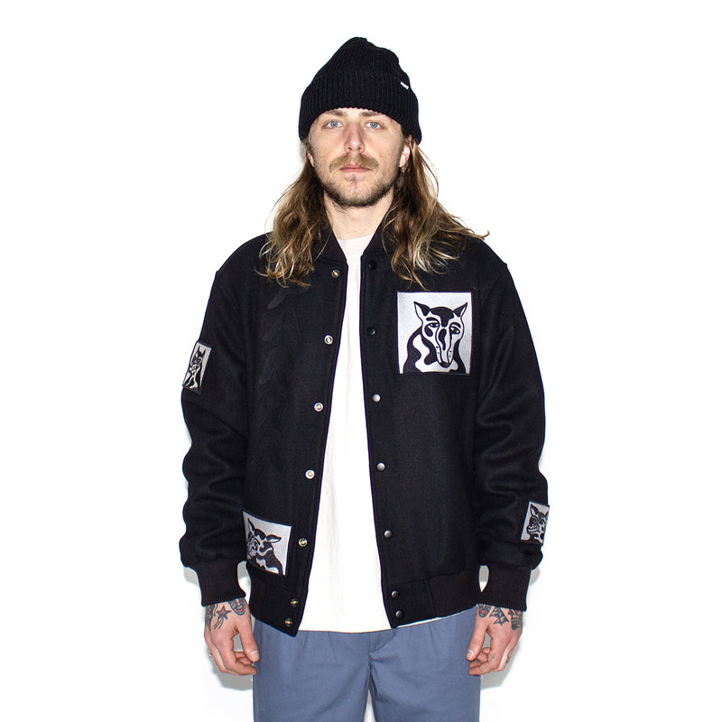 by Parra | Dog Faced Varsity Jacket