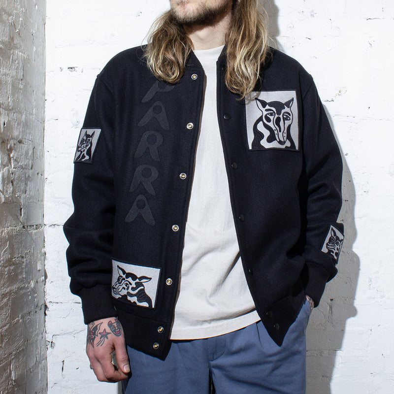 by Parra | Dog Faced Varsity Jacket