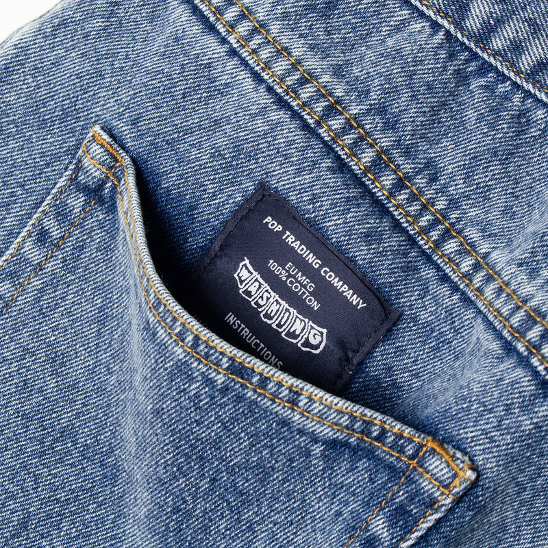 Pop Trading Company | DRS Denim Pant stonewashed blue