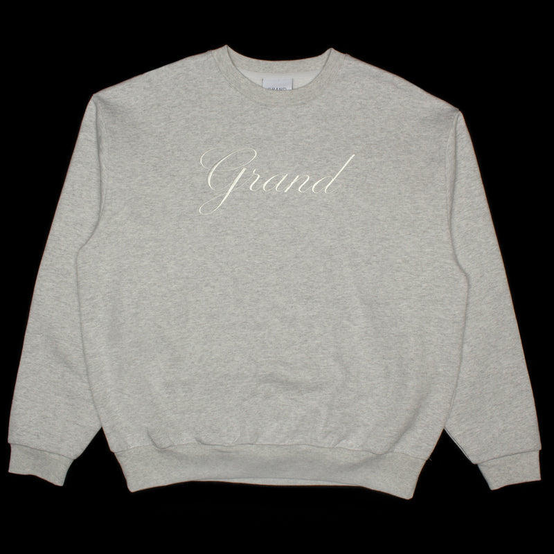 Grand Collection |&nbsp;Embroidered Crewneck Sweatshirt ash grey