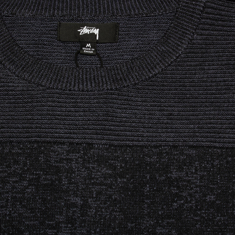 Stussy | Engineered Panel Sweater Style # 117204 Color : Navy