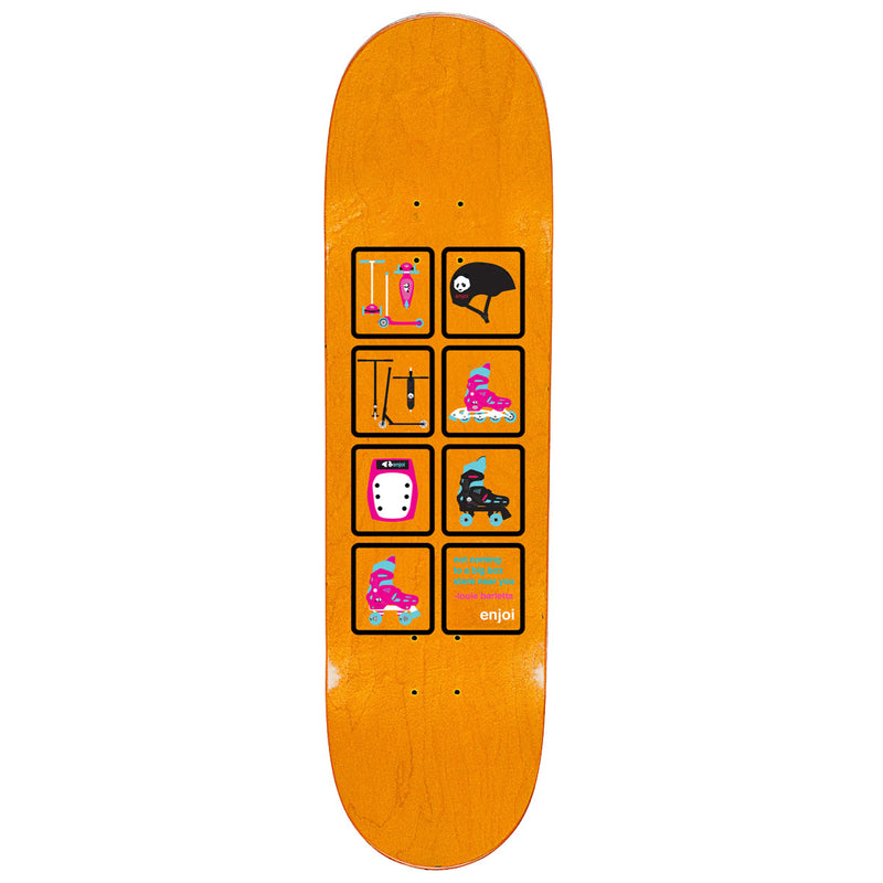 Enjoi Big Box Roller Skates R7 Skateboard Deck - Mint - 8.25"