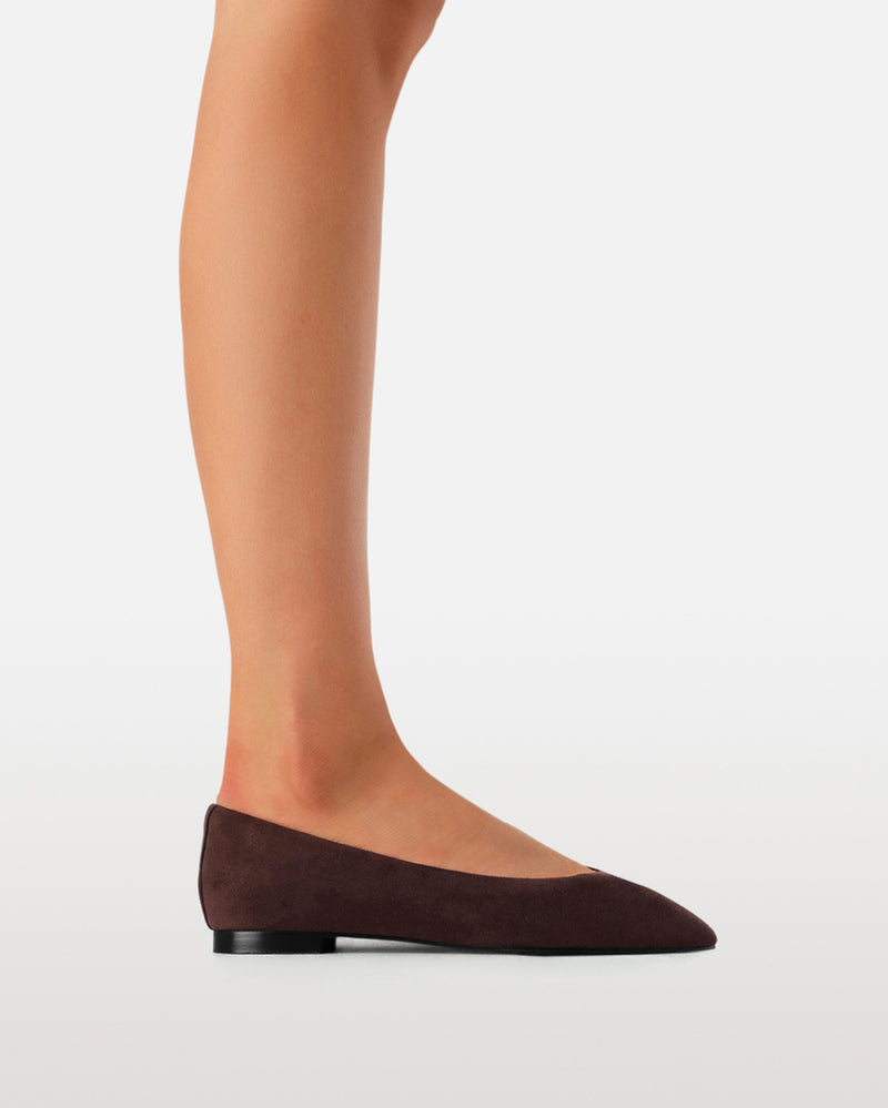 EVERETT - DARK CACAO SUEDE-Flats-Billini-Billini
