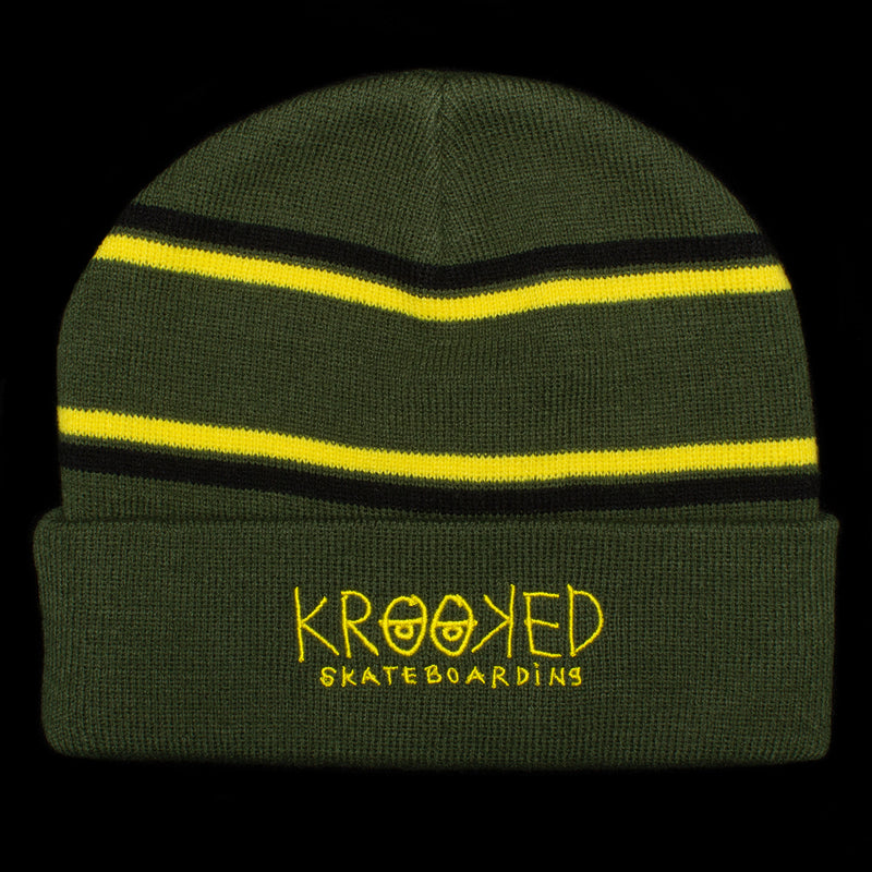 Krooked | Eyes Beanie Color : Dark Green