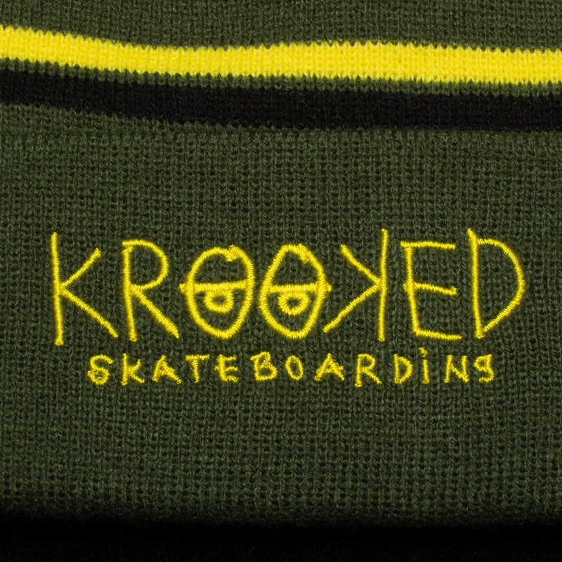 Krooked | Eyes Beanie Color : Dark Green