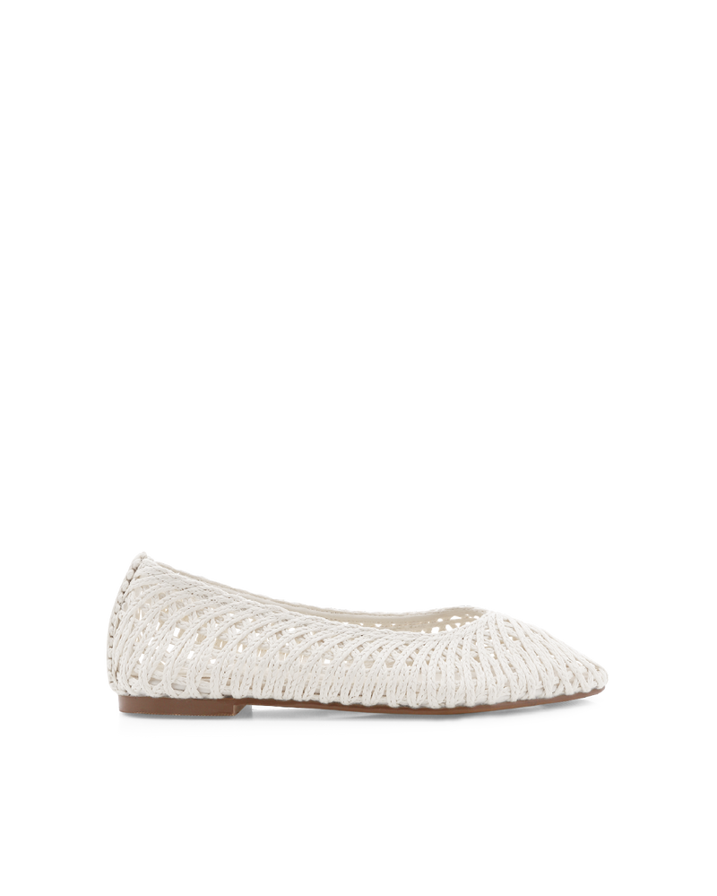 FAYETTE - IVORY RAFFIA WEAVE-Flats-Billini-Billini