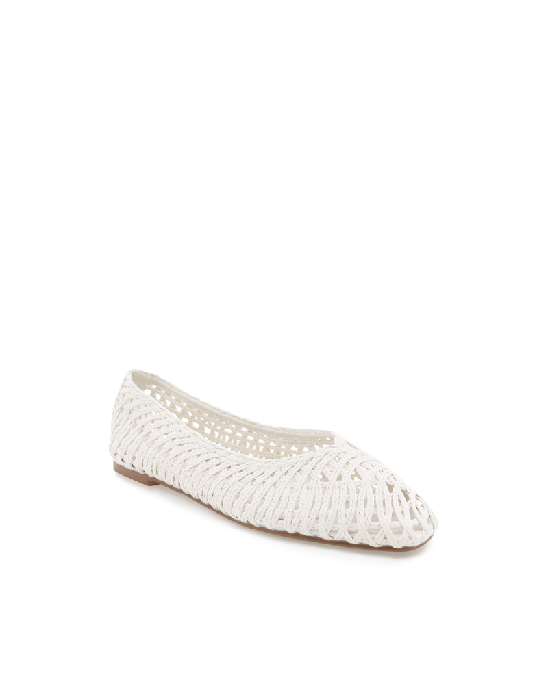 FAYETTE - IVORY RAFFIA WEAVE-Flats-Billini-Billini