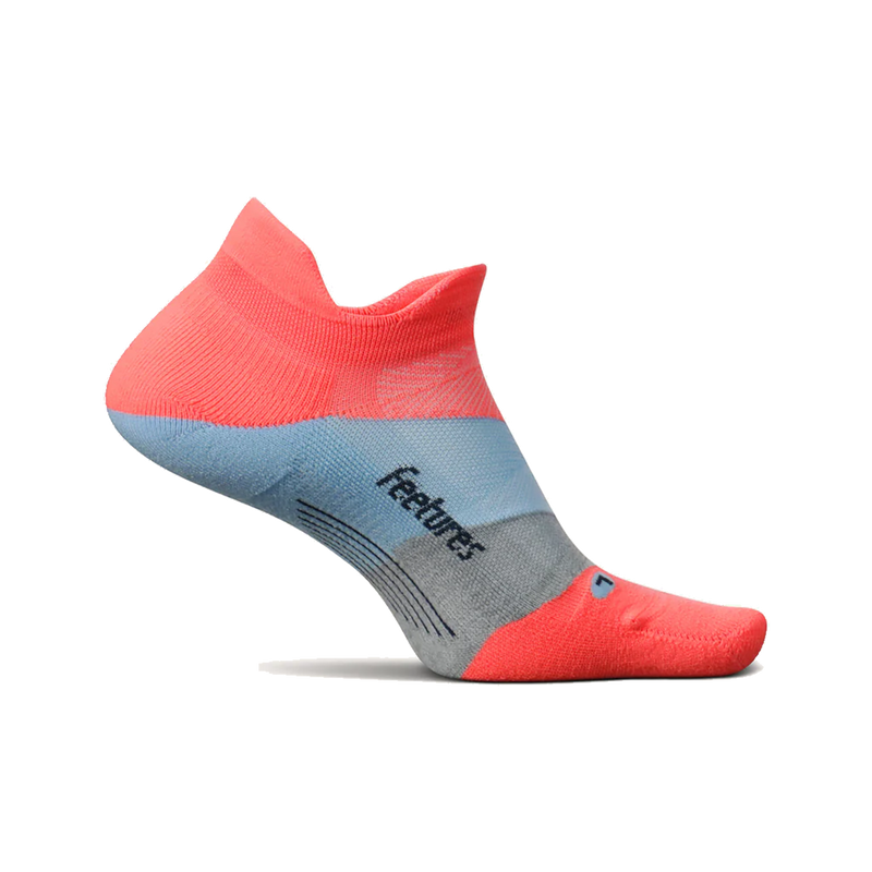 Feetures Elite Light Cushion No Show Tab - Climb Coral