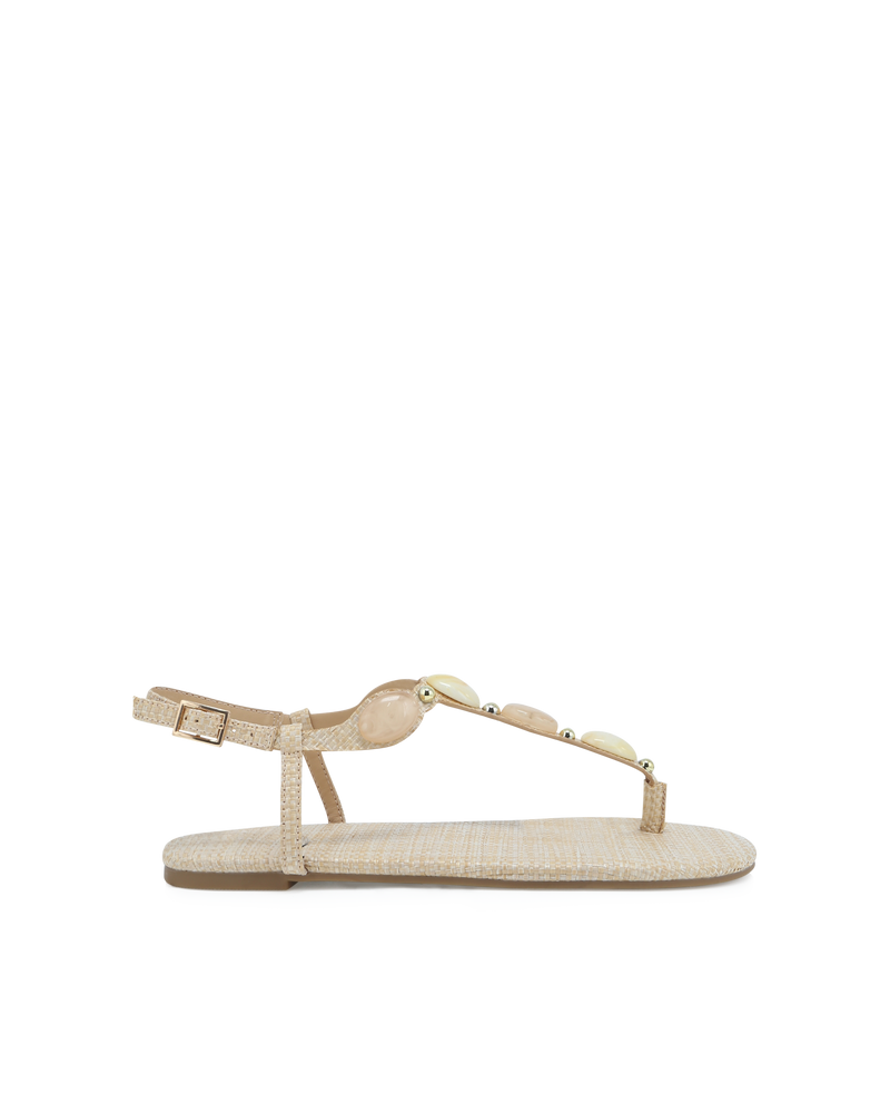 FRANCEEN - NATURAL RAFFIA-Sandals-Billini-Billini
