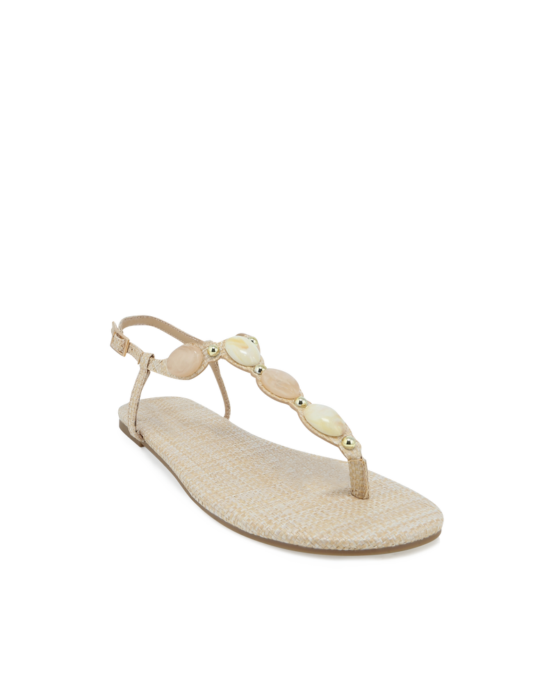 FRANCEEN - NATURAL RAFFIA-Sandals-Billini-Billini