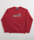 Frog Caterpillar Crewneck Sweatshirt in Red