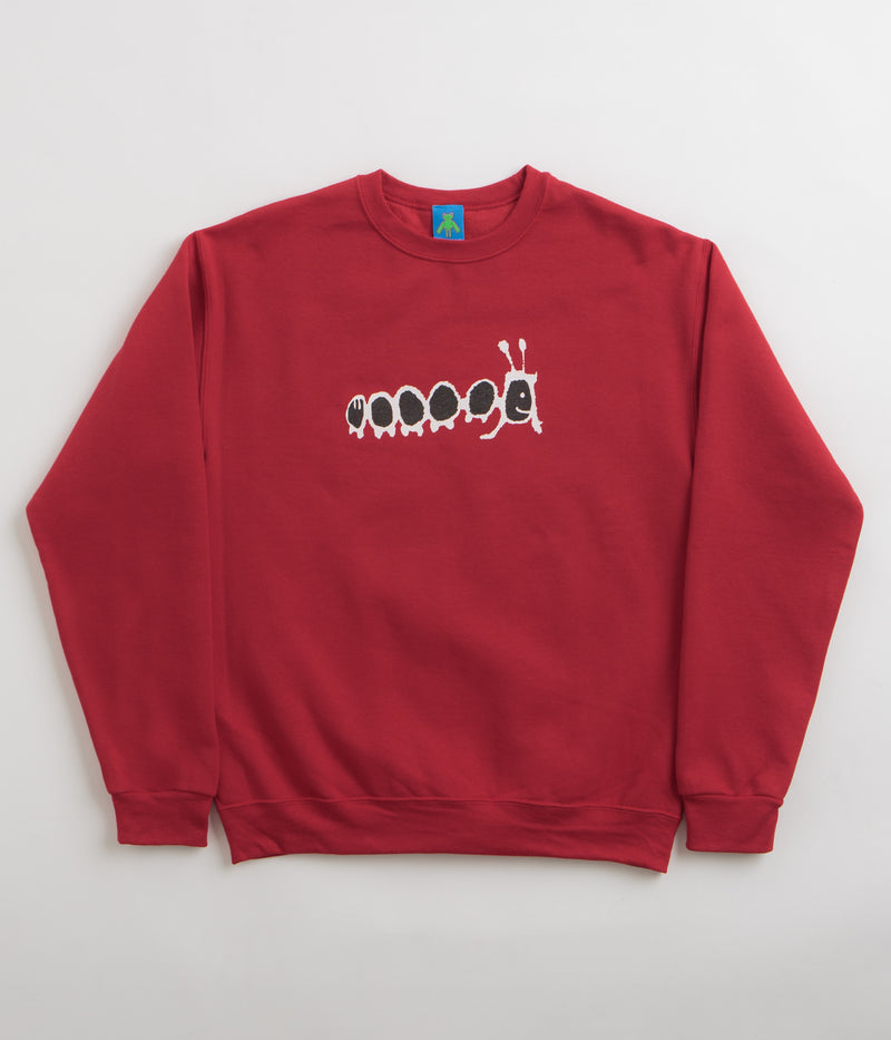 Frog Caterpillar Crewneck Sweatshirt in Red