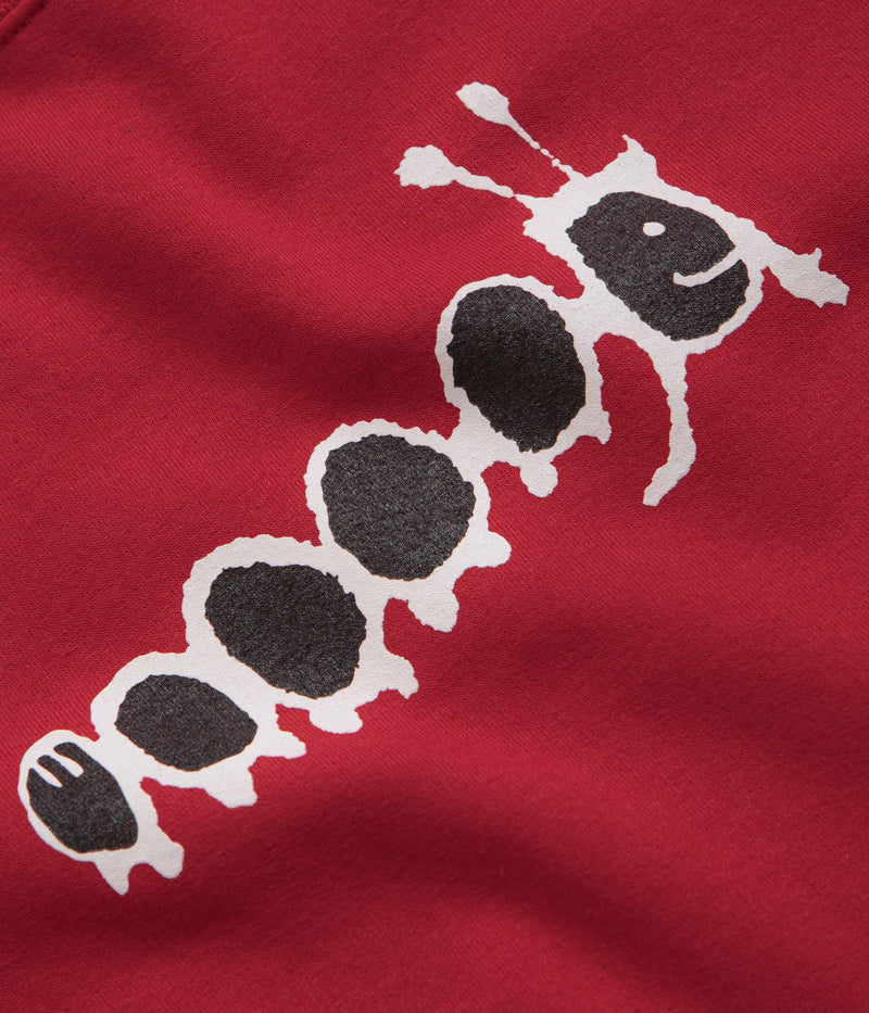 Frog Caterpillar Crewneck Sweatshirt in Red