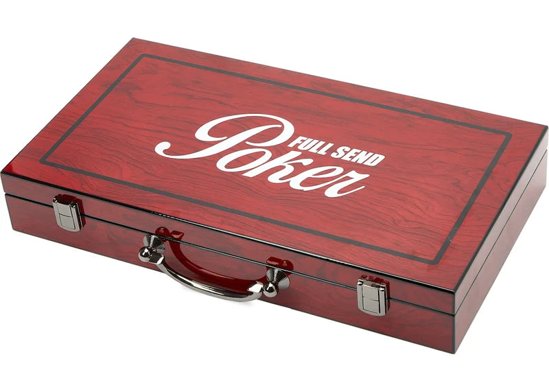 Full Send Poker Set Set Red