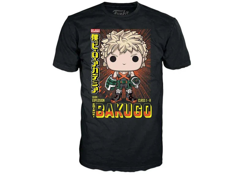 Funko Pop! Tees My Hero Academia Katsuki Bakugo With Tee GameStop Exclusive Figure