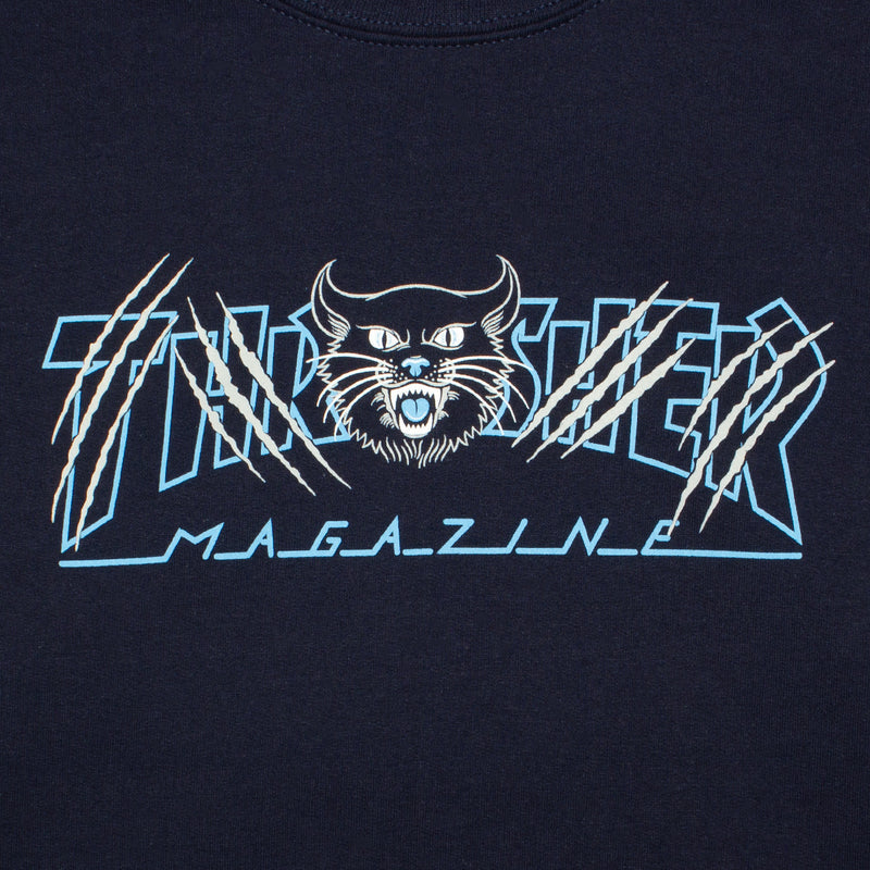 Thrasher | Gato Crewneck Color : Navy