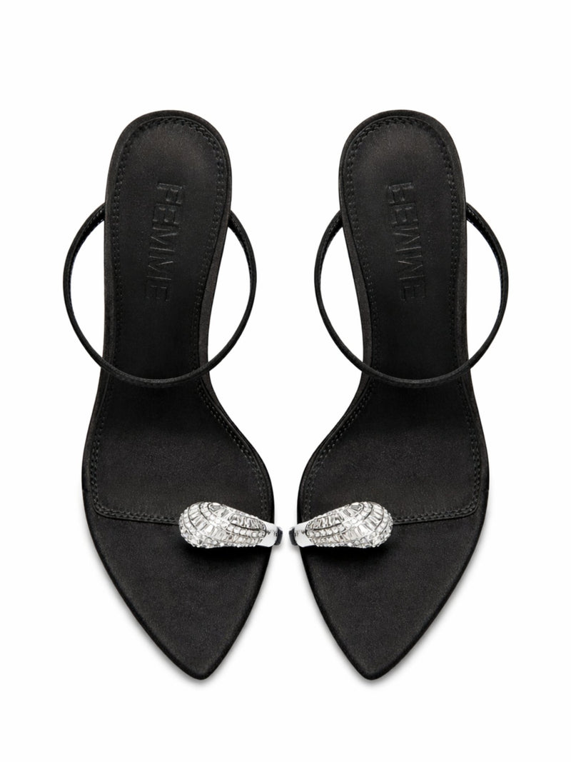 Geneva Slipper - Black - FEMME LA