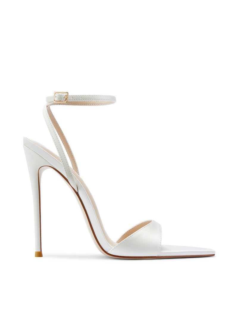 GG Heel - White Satin