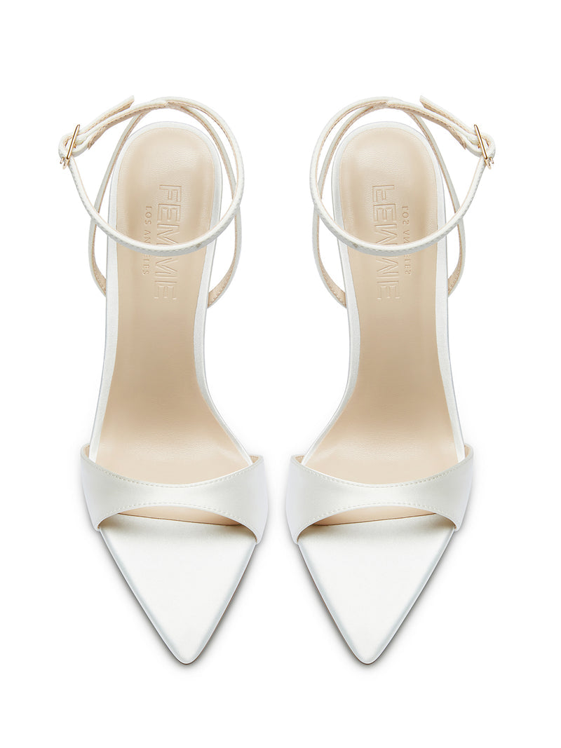 GG Heel - White Satin