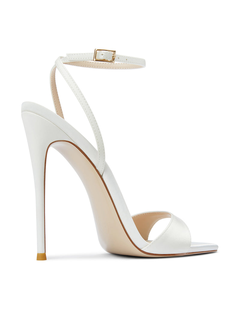 GG Heel - White Satin