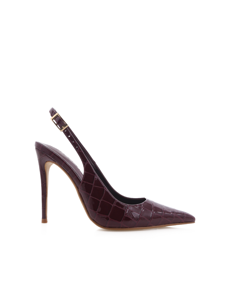GIOVINA - DARK CHERRY PATENT CROC-PUMPS-Billini-Billini