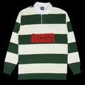 Quartersnacks  Globe Rugby ShirtGreen / Ecru