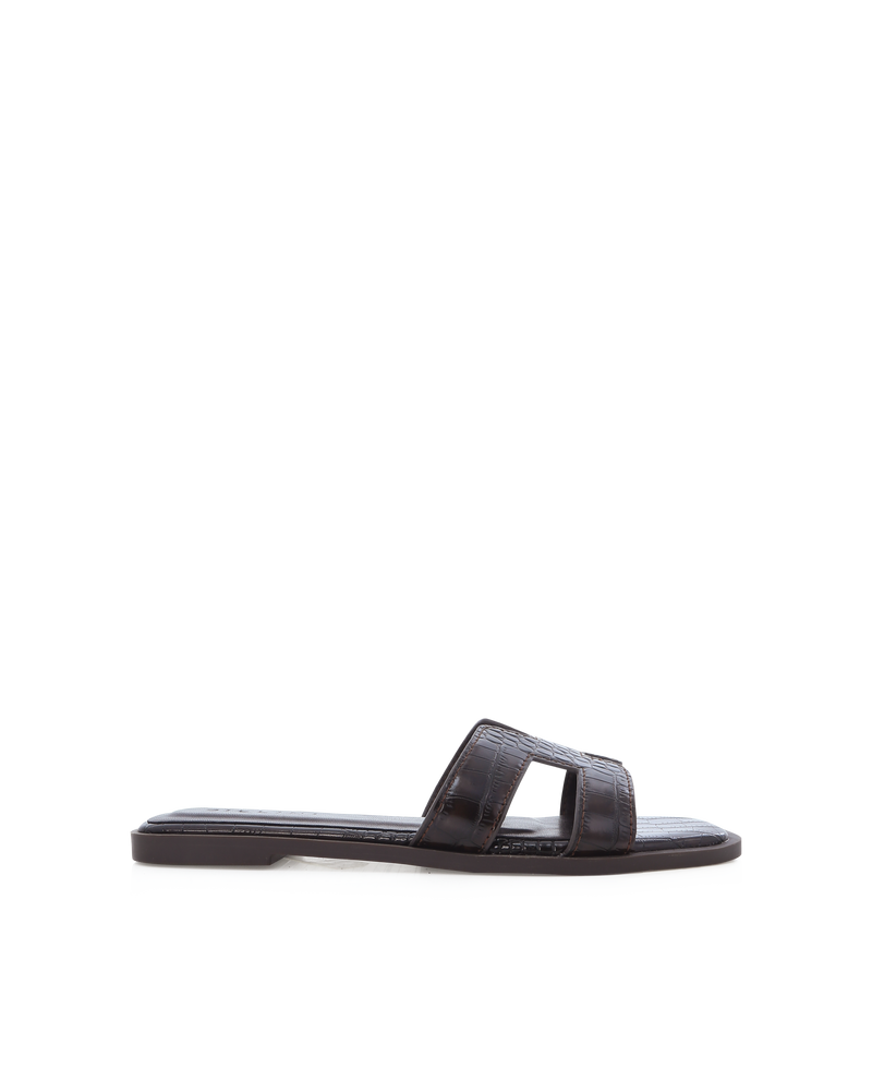 GORDY - DARK CACAO CROC-Sandals-Billini-Billini