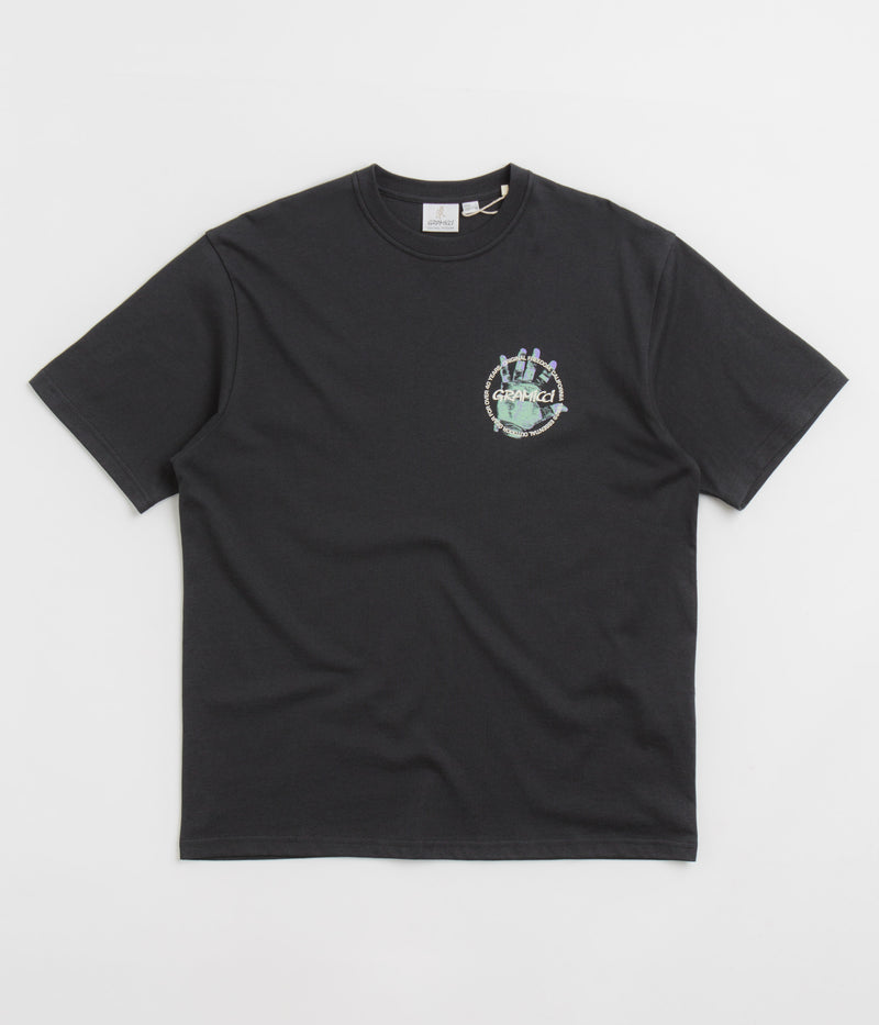 Gramicci Climbers Hand T-Shirt in Vintage Black