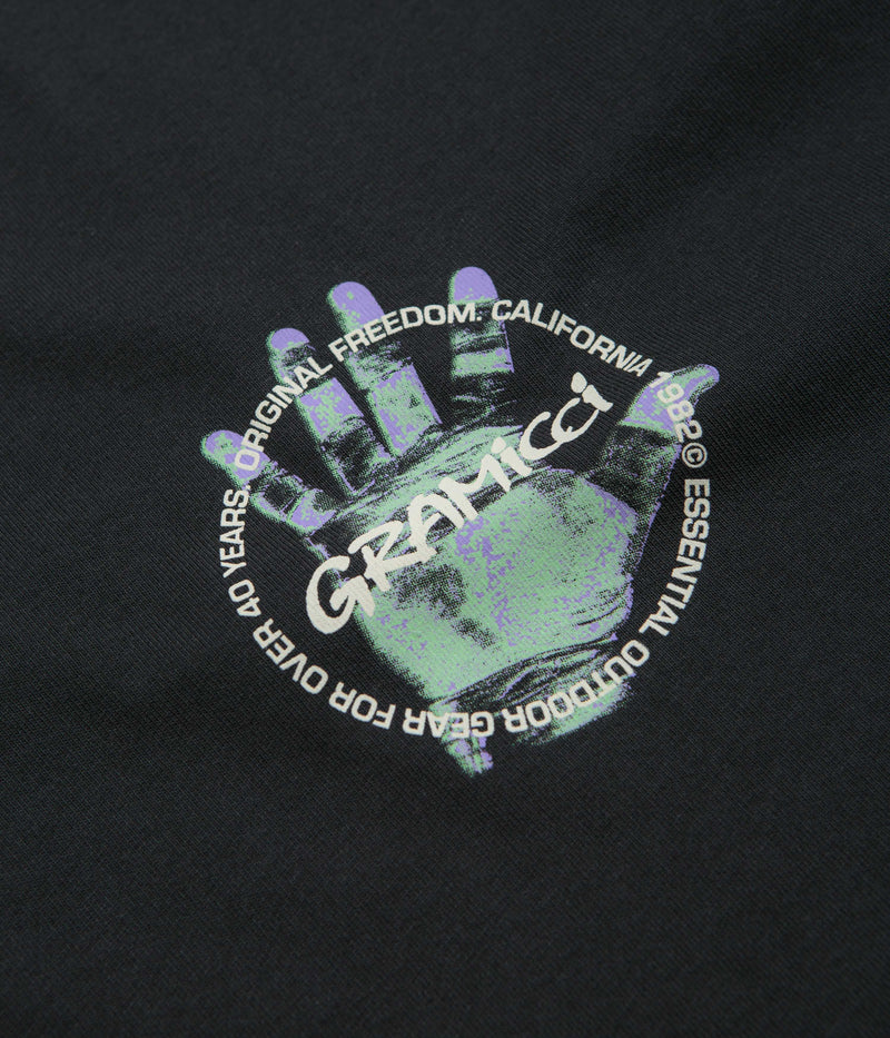 Gramicci Climbers Hand T-Shirt in Vintage Black