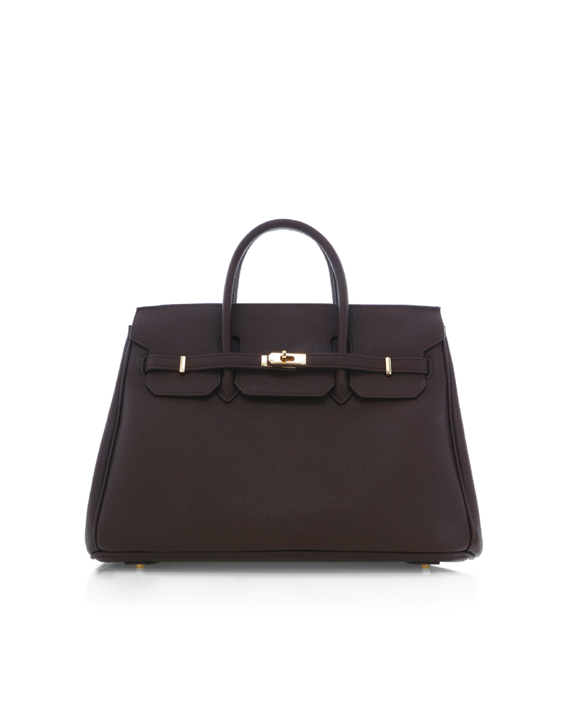 HAMPTON LARGE BAG - CHOCOLATE PEBBLE-Handbags-Billini-Billini