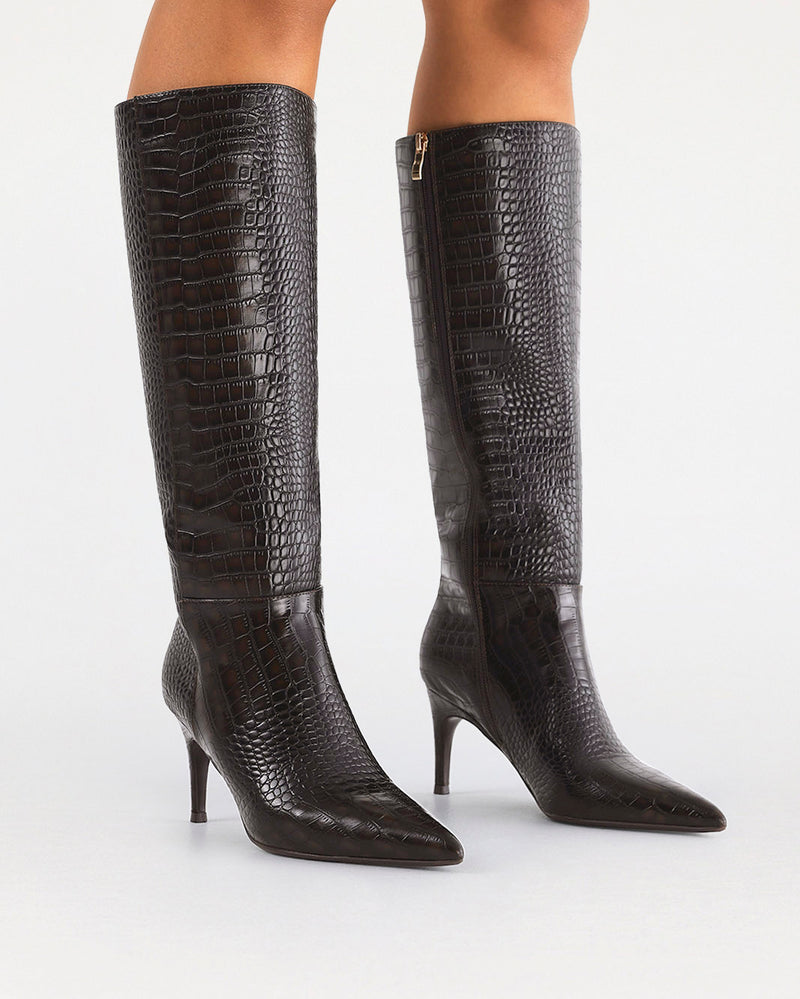 HARTWELL - DARK CACAO CROC-Boots-Billini-Billini