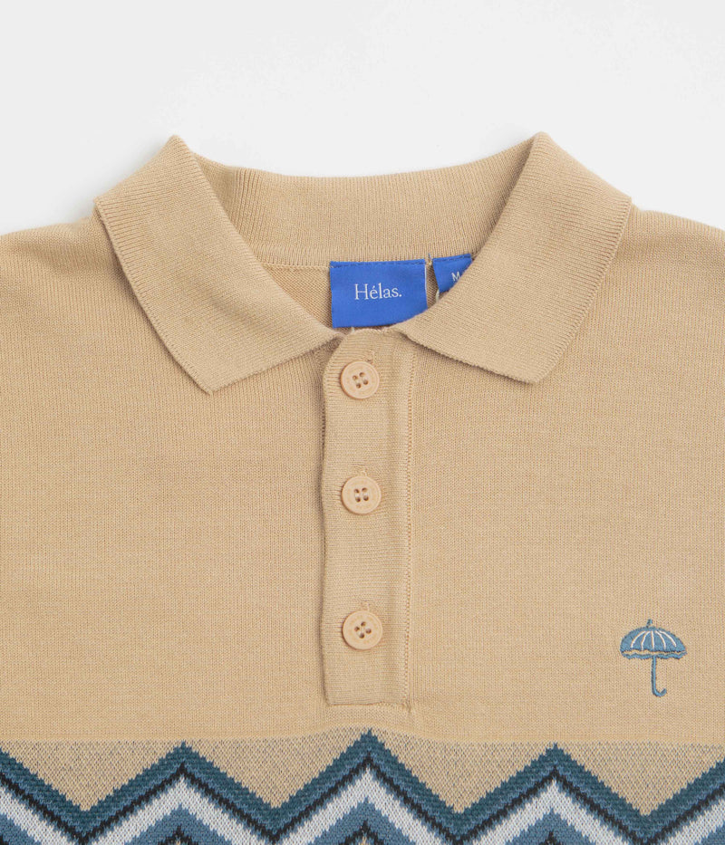 Helas Ete Knit Polo Shirt in Beige
