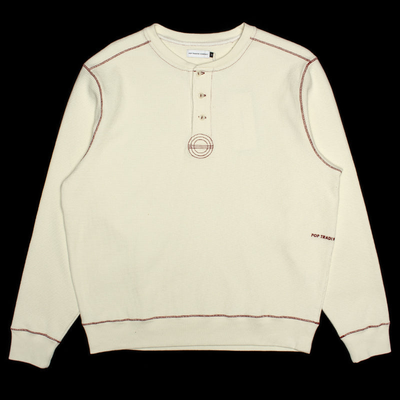 Pop Trading Company | Henley Waffle Sweat off white