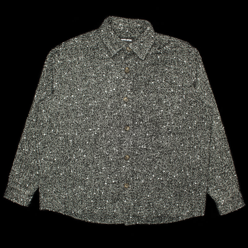 Fucking Awesome | Herringbone Heavyweight Flannel Overshirt  Color : Black