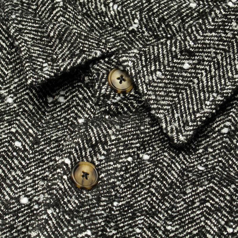 Fucking Awesome | Herringbone Heavyweight Flannel Overshirt  Color : Black
