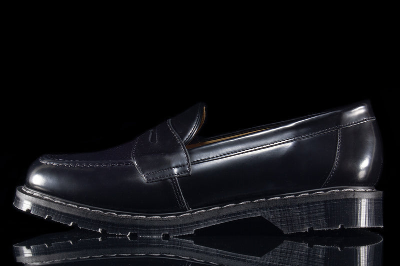 Solovair | Hi-Shine Penny Loafer Style # S0-970-BK-G Color : Black